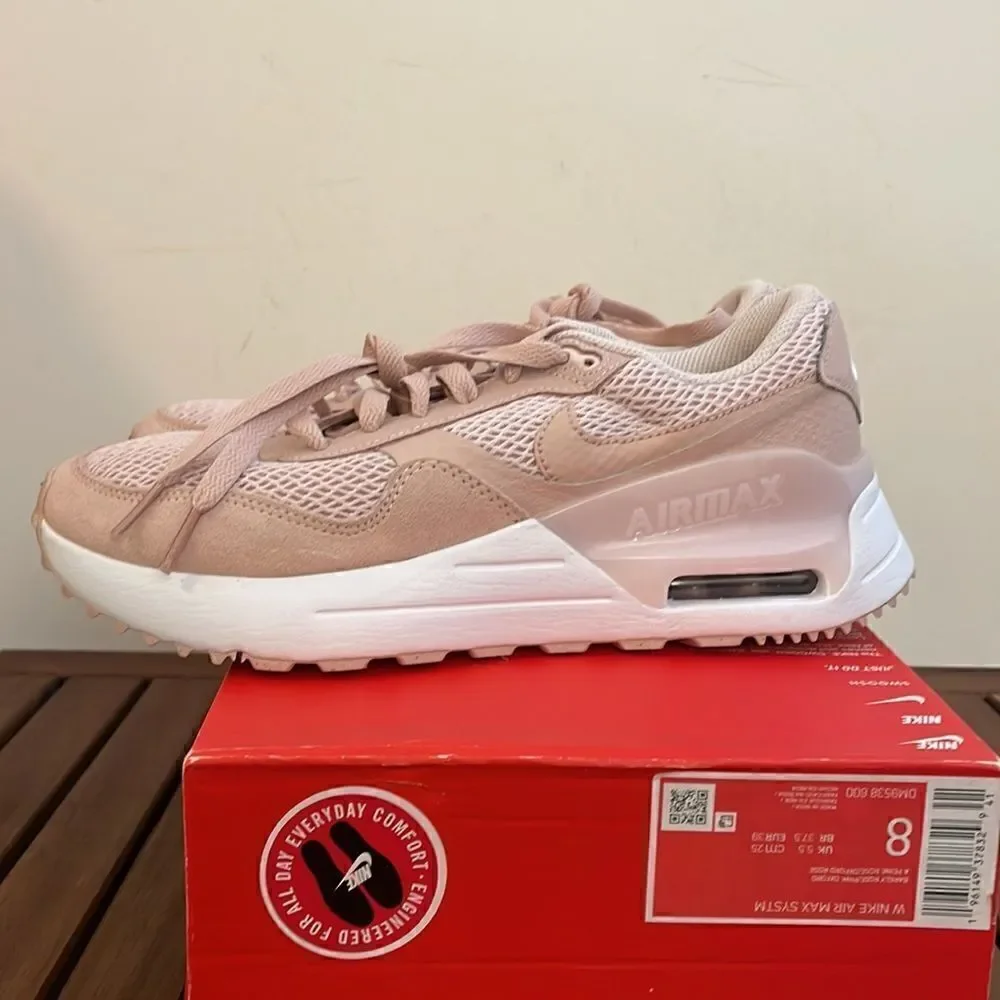 Nike Air Max SYSTEM Barely Rose Pink Oxford Women Size 8(DM9538-600)